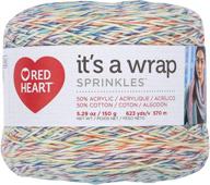 red heart e886.9812 it's a wrap sprinkles yarn cupcake - vibrant and versatile yarn for colorful creations logo