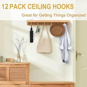 img 3 attached to 🔗 Coated Hanging Large Ceiling Hooks for Effective Organization