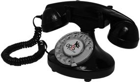 img 4 attached to 📞 OPIS FunkyFon Cable: Vintage Rotary Dial Telephone with Modern Electronic Bell - Sinuous 1920s Style (Black)