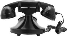 img 2 attached to 📞 OPIS FunkyFon Cable: Vintage Rotary Dial Telephone with Modern Electronic Bell - Sinuous 1920s Style (Black)