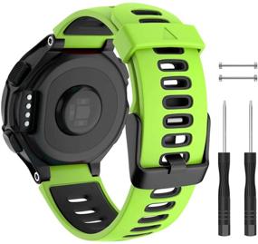 img 4 attached to 📲 IMAYCC Silicone Watch Band for Garmin Forerunner 235 220 230 620 630, Soft Strap for Garmin Approach S20 S5 S6
