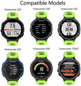img 2 attached to 📲 IMAYCC Silicone Watch Band for Garmin Forerunner 235 220 230 620 630, Soft Strap for Garmin Approach S20 S5 S6