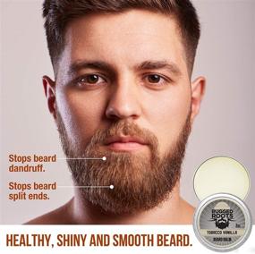 img 3 attached to 🧔 Rugged Roots Men's Beard Balm - Hair Nourishing Balm with Tobacco Vanilla Scent - Promotes Beard Growth, Strengthens Hair - Ideal Stocking Stuffer for Healthy, Shiny Beards