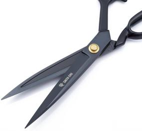 img 1 attached to 🧵 SMITH CHU 12-inch Heavy Duty Sewing Scissors - Tailor Shears for Fabric, Leather, Raw Materials - Professional Upholstery Shears for Dressmakers, Students, Office Crafting