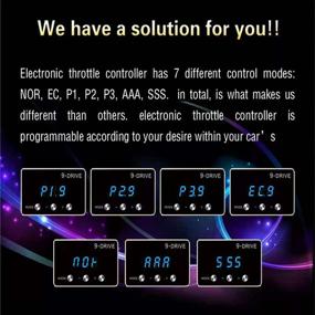 img 2 attached to 🚀 Enhance Performance with the Throttle Response Controller, 9 Drive 9-Mode Universal Electronic Throttle Controller - Compatible with Dodge, Maserati, Chrysler, Jeep (807) - Blue