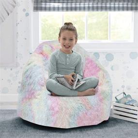 img 3 attached to Прочное и удобное детское кресло Delta Children Snuggle Foam - 🪑 Размер для малышей (до 6 лет) - Яркий дизайн "Тай Дай"!