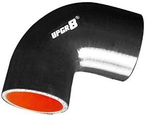 img 1 attached to 🔌 Upgr8 Universal 4-Ply High Performance 90 Degree Elbow Reducer Coupler Silicone Hose - 2.5"(63MM) to 3.0"(76MM), Black