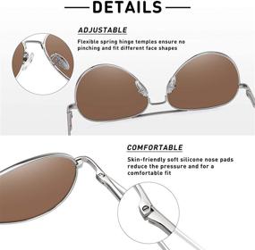 img 3 attached to Polarized Aviator Sunglasses Mirrored Protection