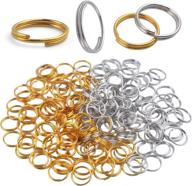 200-piece set of 10mm small key rings for efficient keys organization and diy crafts in silver and golden logo