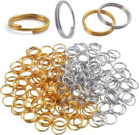 img 4 attached to 200-Piece Set of 10mm Small Key Rings for Efficient Keys Organization and DIY Crafts in Silver and Golden