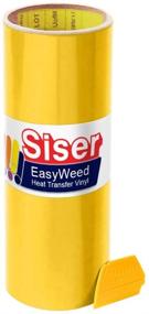 img 1 attached to Siser Easyweed Yellow HTV Vinyl 3ft x 7.5in Roll with Hard Yellow Detailer Squeegee - Crafters' Choice!