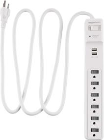 img 4 attached to AmazonBasics 6 Outlet Surge Protector Power