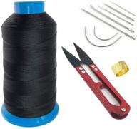 🧵 ninetonine bonded nylon sewing thread kit with curved needles, scissors, and thimble tools - black high-quality set for seamstresses logo