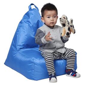 img 2 attached to 💺 Versatile Cali Alpine Sack Bean Bag Chair: Dirt-Resistant Coated Oxford Fabric, Flexible Seating for All Ages, Ideal Furniture for Bedrooms, Dorm Rooms, and Classrooms - French Blue