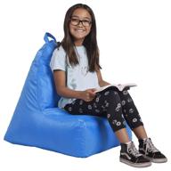 💺 versatile cali alpine sack bean bag chair: dirt-resistant coated oxford fabric, flexible seating for all ages, ideal furniture for bedrooms, dorm rooms, and classrooms - french blue logo