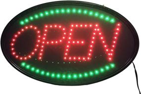 img 1 attached to 🌟 Jumbo 24" x 13" LED Neon Sign -"Open" with Motion - Red/Blue - B30 (Jumbo Green Open U33)