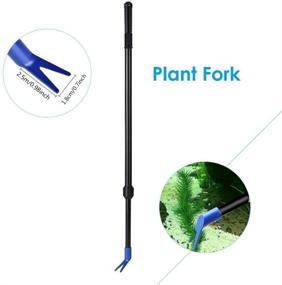 img 2 attached to 🐠 AquaticHI 5-in-1 Multi-Function Aquarium Cleaning Tool: Algae Scraper, Fish Net, Sponge, Plant Fork, Gravel Rake for Deep Fish Tanks