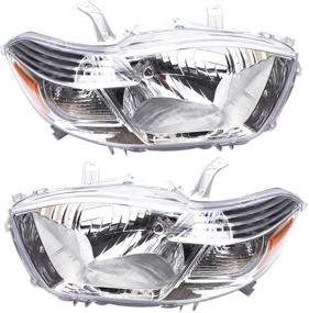 img 4 attached to 🔦 High-Quality Headlight Replacement Headlamp Pair specifically designed for Toyota Highlander 2008-2010