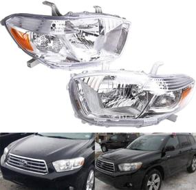 img 3 attached to 🔦 High-Quality Headlight Replacement Headlamp Pair specifically designed for Toyota Highlander 2008-2010