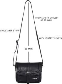 img 1 attached to Leather Crossbody Bags Women Crossover Women's Handbags & Wallets