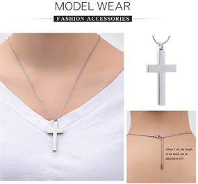 img 1 attached to 🔮 Imrsanl Crystal Cross Necklace – Premium Stainless Steel Cremation Jewelry for Pet and Human Ashes