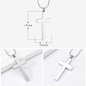 img 3 attached to 🔮 Imrsanl Crystal Cross Necklace – Premium Stainless Steel Cremation Jewelry for Pet and Human Ashes