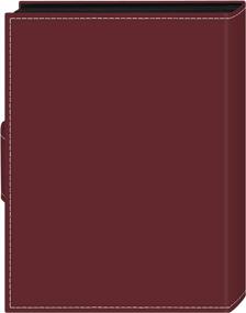 img 3 attached to 📸 Premium Pioneer Photo Album: 36-Pocket 5x7 Embroidered 'Family' Strap Sewn Leatherette Cover, Mini, Burgundy