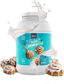 img 4 attached to 🏋️ FitVibes Whey Protein Powder – Ultimate Weight Loss and Muscle Building Shake. Keto Friendly with Incredible Cinnamon Roll Flavour. Low Carb, High Protein Shake for Men and Women – 25 Servings