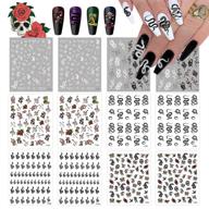 🐍 elevate your nail game with ebanku snake nail art stickers: 3d self-adhesive, hot snake patterns for diy manicure design and decoration for women and girls logo