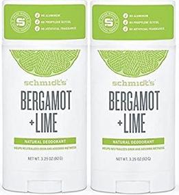 img 1 attached to 🌿 Schmidt's Deodorant Stick Bergamot + Lime 3.25 oz (Pack of 2) - Aluminum-Free, Vegan, Natural and Cruelty-Free