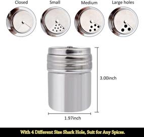 img 1 attached to 🌶️ Outgeek 3Pcs Airtight Spice Shaker Set – Top Rotatable Seasoning Bottles for Kitchen Gadget (Silver)