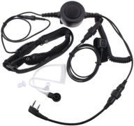 🎧 tenq professional tactique military police fbi bodyguard forehead/throat mic with armpit ptt and acoustic tube earpiece for kenwood baofeng wouxun radio logo