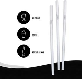 img 2 attached to Convenient 250-Pack of Clear Flexible Disposable Drinking Straws - 8'' Tall Straws for Refreshing Beverages