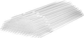 img 1 attached to Convenient 250-Pack of Clear Flexible Disposable Drinking Straws - 8'' Tall Straws for Refreshing Beverages