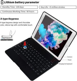 img 1 attached to Keyboard Bluetooth Smart Folio Cover Tablet Accessories