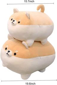 img 3 attached to 🐕 DITUCU Shiba Inu Stuffed Animal Toy - Cute Corgi & Akita Dog Plush Pillow, Best Gifts for Girl and Boy, Can Be Used for Bed and Sofa Chair (Shiba Inu, Brown Round Body, 15.7in)