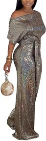 img 3 attached to 💃 Womens Glitter Sequins Pullover Top + Metallic Shiny Bodycon Pants: Perfect Party Clubwear Set