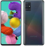 renewed samsung galaxy a51 with 128gb storage, 6.5-inch display, quad 48mp camera, and unlocked a515u model in black logo