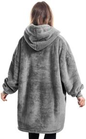 img 3 attached to 🍼 CozyKids Oversized Blanket Hoodie Sweatshirt: Perfect Children's Bedding for Ultimate Snuggles!