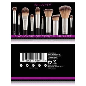 img 2 attached to SHANY Black OMBRÉ Pro 10 Piece Essential Brush Set with Travel Pouch