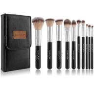 shany black ombré pro 10 piece essential brush set with travel pouch logo