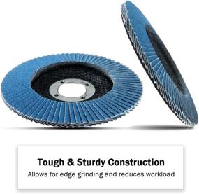 img 2 attached to 🪚 KSEIBI 4.5-Inch Flap Disc Sanding Grinding Wheel with Zirconia Corundum (Blue, Grit #40)