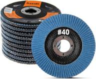 🪚 kseibi 4.5-inch flap disc sanding grinding wheel with zirconia corundum (blue, grit #40) logo