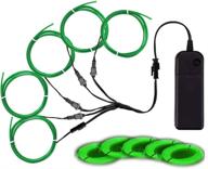 🎃 green el wire – 1m maxlax neon light 5-in-1 meter for halloween decor, christmas party, diy decoration логотип