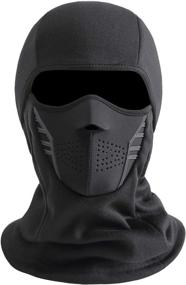 img 4 attached to 🏂 Winter Windproof Fleece Ski Mask Balaclava Headwear: Ultimate Protection for Motorcyclists