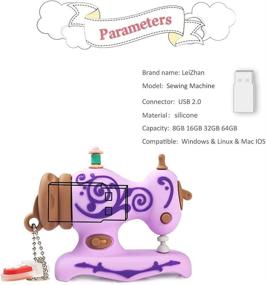 img 2 attached to LEIZHAN Novelty USB Flash Drive Sewing Machine Themed Character Thumb Drive Gift Pendrive (16GB