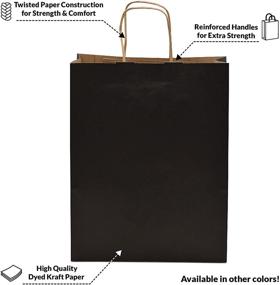 img 2 attached to 🛍️ Retail Store Fixtures & Equipment: Black Paper Bags with Handles for Merchandise