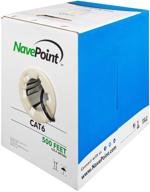 navepoint черный кабель ethernet объемом 500 футов cat6 плотный 550мгц 23awg 4 пары utp (cca) логотип