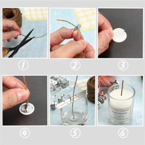 img 2 attached to 🕯️ Metal Candle Wick Holders: Essential DIY Candle Making Supplies - 12 Pieces Wick Centering Device, Wick Bar, and Metal Wick Candle Supplies