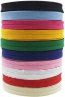 🧵 iubufigo 12mm 1/2-inch bias tape bias binding for sewing and hemming single fold ribbon - 100% polyester solid color logo